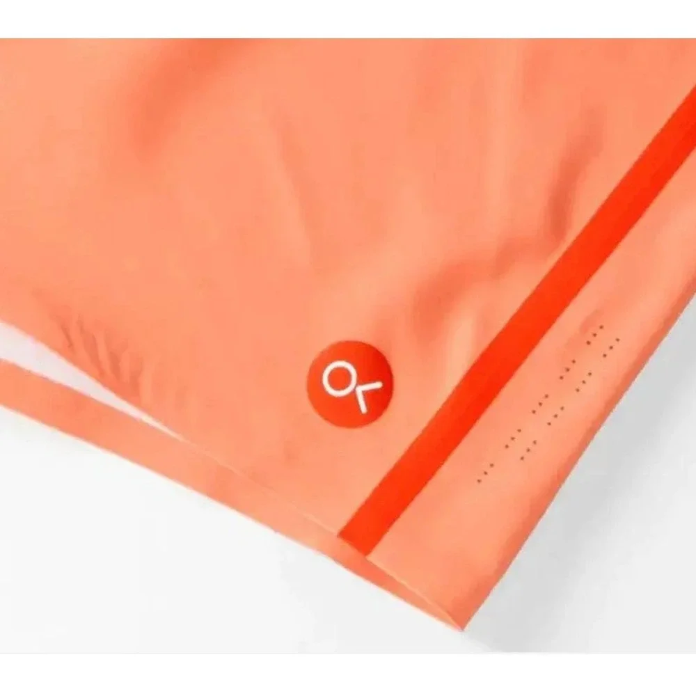 Outerknown Apex Boardshorts Mens 31 Red Orange Surf Swim Trunks Kelly Slater